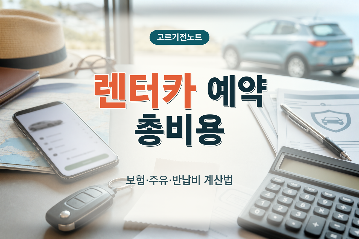렌터카 예약 총비용: 보험·주유·반납비 계산법