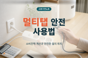 멀티탭 소비전력 계산과 안전한 설치 위치
