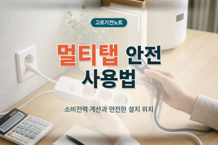 멀티탭 소비전력 계산과 안전한 설치 위치