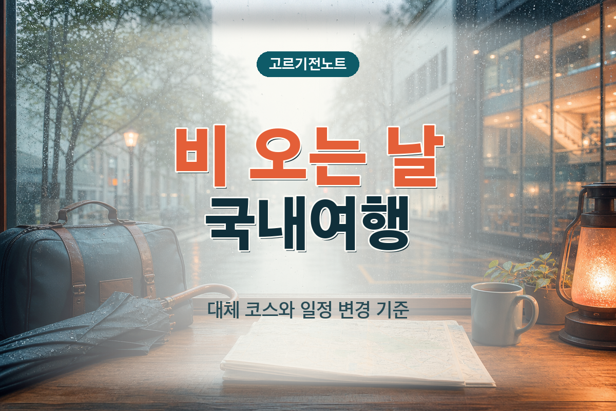 비 오는 날 국내여행: 대체 코스와 일정 변경 기준