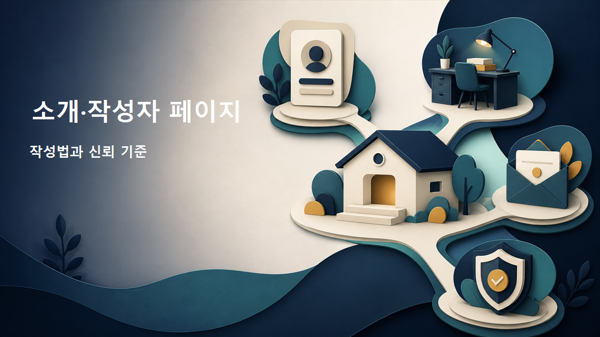 블로그 소개·작성자 페이지에 넣을 7가지와 초보자용 작성 순서