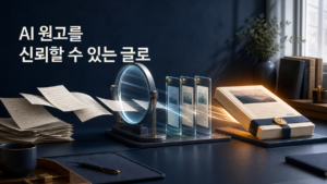 AI로 작성한 블로그 원고를 게시하기 전 확인할 8단계 검수 방법