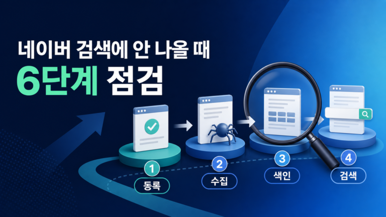 네이버 서치어드바이저에 등록했는데 검색되지 않는 이유와 6단계 점검법